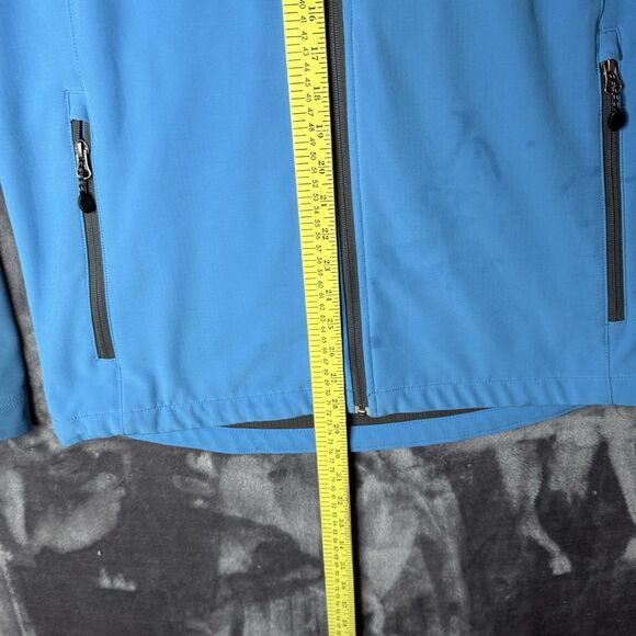 L.L.Bean Pathfinder Soft Shell Jacket Mens Medium TALL Hiking Outdoors Blue - Picture 3 of 7